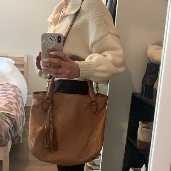 J Crew Large Tan Satchel - Picture 5 of 5